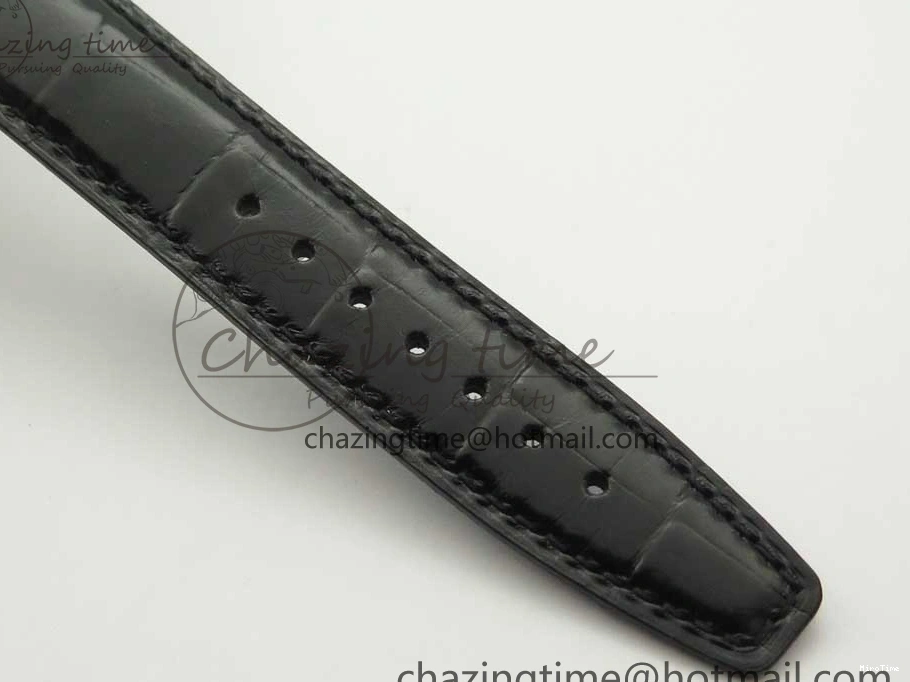 MIROTIME 0217 Portofino Automatic SS FKF 1:1 Best Edition White Dial SS Markers on Black Leather Strap A QuickDry 7138